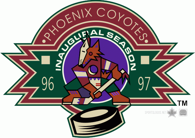 Phoenix Coyotes 1997 Anniversary Logo t shirts iron on transfers v3